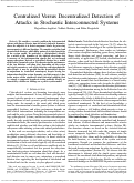 Cover page: Centralized Versus Decentralized Detection of Attacks in Stochastic Interconnected Systems