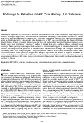 Cover page: Pathways to Retention in HIV Care Among U.S. Veterans