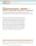 Cover page: MTHFD1 controls DNA methylation in Arabidopsis