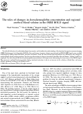 Cover page: The roles of changes in deoxyhemoglobin concentration and regional cerebral blood volume in the fMRI BOLD signal