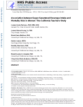 Cover page: Association Between Sugar-Sweetened Beverage Intake and Mortality Risk in Women: The California Teachers Study