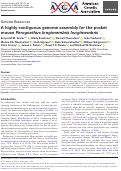 Cover page: A highly contiguous genome assembly for the pocket mouse Perognathus longimembris longimembris