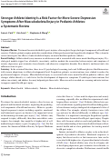 Cover page: Stronger Athlete Identity Is a Risk Factor for More Severe Depressive Symptoms After Musculoskeletal Injury in Pediatric Athletes: a Systematic Review