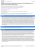 Cover page: Isolation and Analysis of Microbial Communities in Soil, Rhizosphere, and Roots in Perennial Grass Experiments