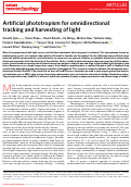 Cover page: Artificial phototropism for omnidirectional tracking and harvesting of light.