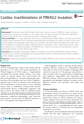 Cover page: Cardiac manifestations of PRKAG2 mutation