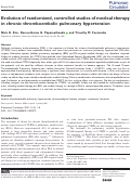 Cover page: Evolution of randomized, controlled studies of medical therapy in chronic thromboembolic pulmonary hypertension