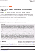 Cover page: Time-Varying Spatial Propagation of Brain Networks in fMRI Data.