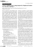 Cover page: Colorless Multifunctional Coatings Inspired by Polyphenols Found in Tea, Chocolate, and Wine