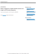 Cover page: Study of influence of radial matcher section end shape on RFQ cavity frequency