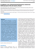 Cover page: A pediatric case of disseminated American cutaneous leishmaniasis in Rio de Janeiro, Brazil