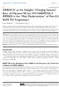 Cover page: ORIENT-31 as the Sakigake Charging Samurai Born of IMpower150 but Will MARIPOSA-2 IMPRESS in the Meiji Modernization of Post-3G EGFR TKI Progression?