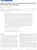Cover page: Fast, free-breathing, in vivo fetal imaging using time-resolved 3D MRI technique: preliminary results