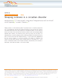 Cover page: Sleeping sickness is a circadian disorder.