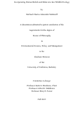 Cover page: Incorporating Human Beliefs and Behaviors into Wildlife Ecology