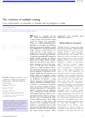 Cover page: The evolution of multiple mating