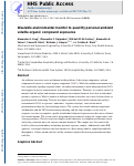 Cover page: Wearable Environmental Monitor To Quantify Personal Ambient Volatile Organic Compound Exposures