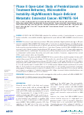 Cover page: Phase II Open-Label Study of Pembrolizumab in Treatment-Refractory, Microsatellite Instability–High/Mismatch Repair–Deficient Metastatic Colorectal Cancer: KEYNOTE-164