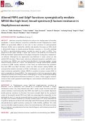 Cover page: Altered PBP4 and GdpP functions synergistically mediate MRSA-like high-level, broad-spectrum β-lactam resistance in Staphylococcus aureus.