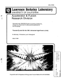 Cover page: Vacuum System for the LBL Advanced Light Source (ALS)