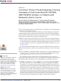 Cover page: Correction: Phase II Study Evaluating 2 Dosing Schedules of Oral Foretinib (GSK1363089), cMET/VEGFR2 Inhibitor, in Patients with Metastatic Gastric Cancer.