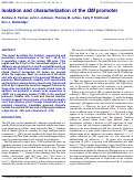 Cover page: Isolation and characterization of the QM promoter.