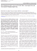 Cover page: Motor Impairment and Developmental Psychotic Risk: Connecting the Dots and Narrowing the Pathophysiological Gap.