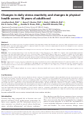 Cover page: Changes in daily stress reactivity and changes in physical health across 18 years of adulthood.