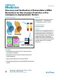 Cover page: Discovery and Verification of Extracellular miRNA Biomarkers for Non-invasive Prediction of Pre-eclampsia in Asymptomatic Women