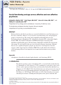 Cover page: Social Functioning and Age Across Affective and Nonaffective Psychoses