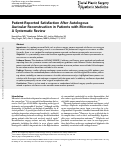 Cover page: Patient-Reported Satisfaction After Autologous Auricular Reconstruction in Patients with Microtia: A Systematic Review