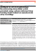 Cover page: Intelligent in-cell electrophysiology: Reconstructing intracellular action potentials using a physics-informed deep learning model trained on nanoelectrode array recordings