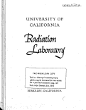 Cover page: THE RADIOCHEMISTRY OF THORIUM