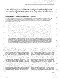 Cover page: Later flowering is associated with a compressed flowering season and reduced reproductive output in an early season floral resource