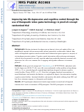 Cover page: Improving late life depression and cognitive control through the use of therapeutic video game technology: A proof‐of‐concept randomized trial