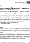 Cover page: Incorporating heterogeneous sampling probabilities in continuous phylogeographic inference - Application to H5N1 spread in the Mekong region.