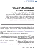 Cover page: Efficient Genome-Wide Sequencing and Low-Coverage Pedigree Analysis from Noninvasively Collected Samples