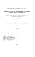 Cover page: Transmitter Systems and Bidirectional RF Front-End for Millimeter-Wave Communications