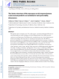 Cover page: The factor structure of the macaque social responsiveness scale‐revised predicts social behavior and personality dimensions