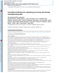 Cover page: A modular architecture for organizing, processing and sharing neurophysiology data