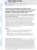 Cover page: Synovitis in Knee Osteoarthritis Assessed by Contrast-enhanced Magnetic Resonance Imaging (MRI) is Associated with Radiographic Tibiofemoral Osteoarthritis and MRI-detected Widespread Cartilage Damage: The MOST Study