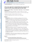 Cover page: A life course approach to understanding stress exposures and cognitive function among middle-aged and older adults