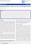 Cover page: Drug transport in brain via the cerebrospinal fluid