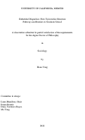 Cover page: Embedded Disparities: How Universities Structure Pathways and Barriers to Graduate School