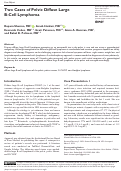 Cover page: Two Cases of Pelvic Diffuse Large B-Cell Lymphoma