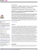 Cover page: A Neolithic mega-tsunami event in the eastern Mediterranean: Prehistoric settlement vulnerability along the Carmel coast, Israel