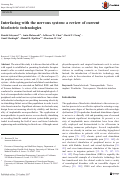 Cover page: Interfacing with the nervous system: a review of current bioelectric technologies