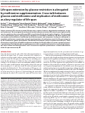 Cover page: Life span extension by glucose restriction is abrogated by methionine supplementation: Cross-talk between glucose and methionine and implication of methionine as a key regulator of life span.