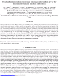 Cover page: Practical considerations in using a binary pseudorandom array for instrument transfer function calibration