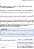 Cover page: Electrophysiological Evidence for Hyperfocusing of Spatial Attention in Schizophrenia